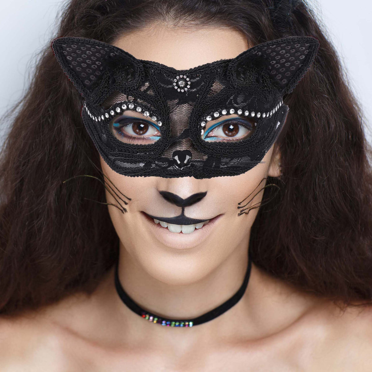 black cat face makeup