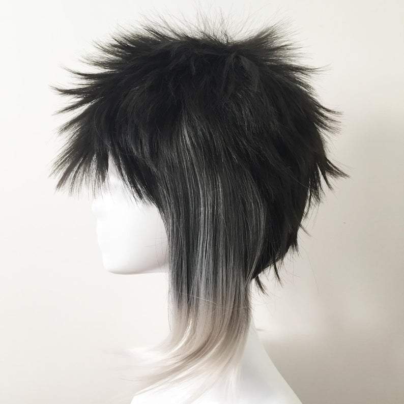 Gray hotsell mullet wig