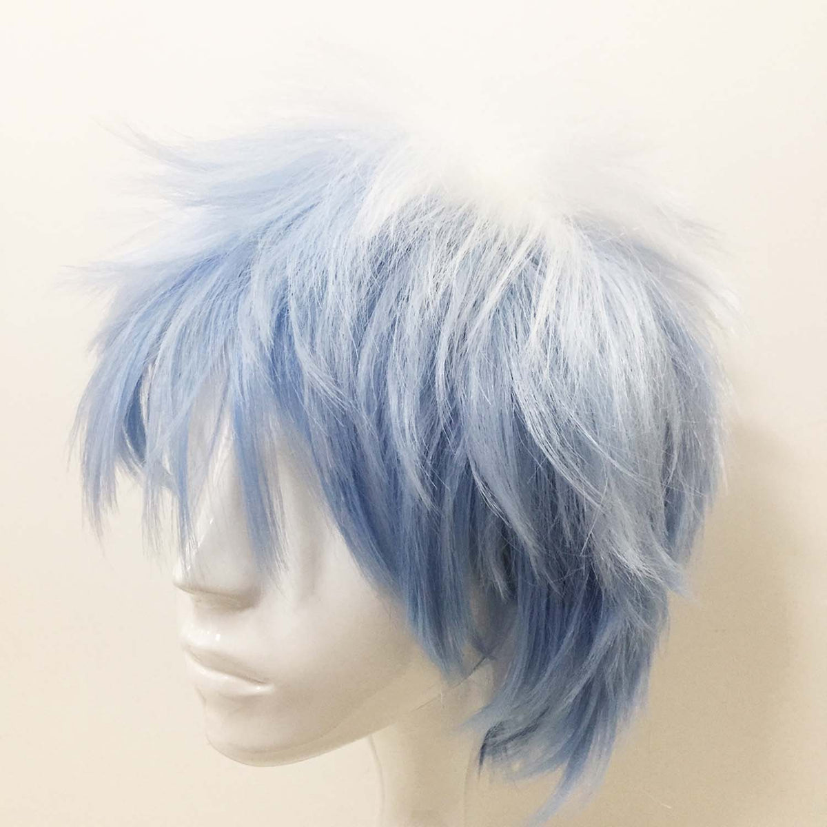 Men Blue White Two Tone Short Straight Fringe Bangs Cosplay Wig |  nevermindyrhead – nevermindyrhead