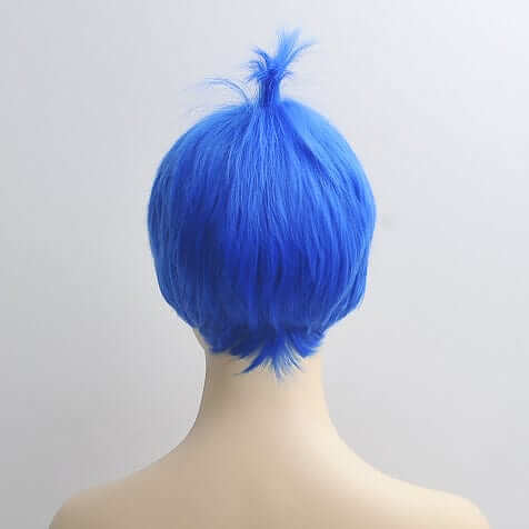 Joy Short Blue Cosplay Wig Pixie Boy Cut Straight Fringe Bangs 