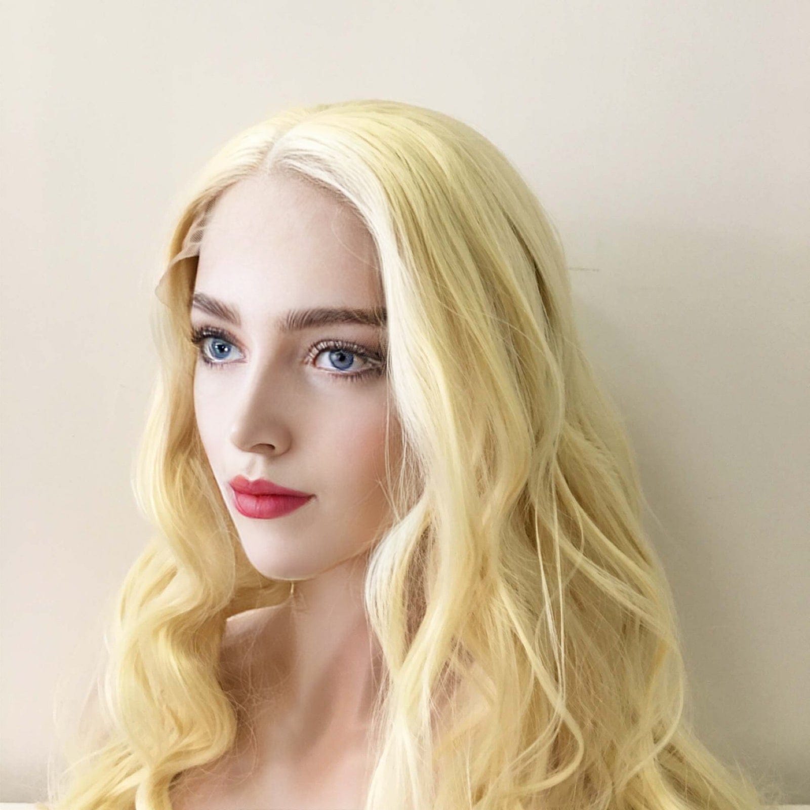 Blonde Lace Front Wig Glueless 13x4 HD Frontal Long Curly For