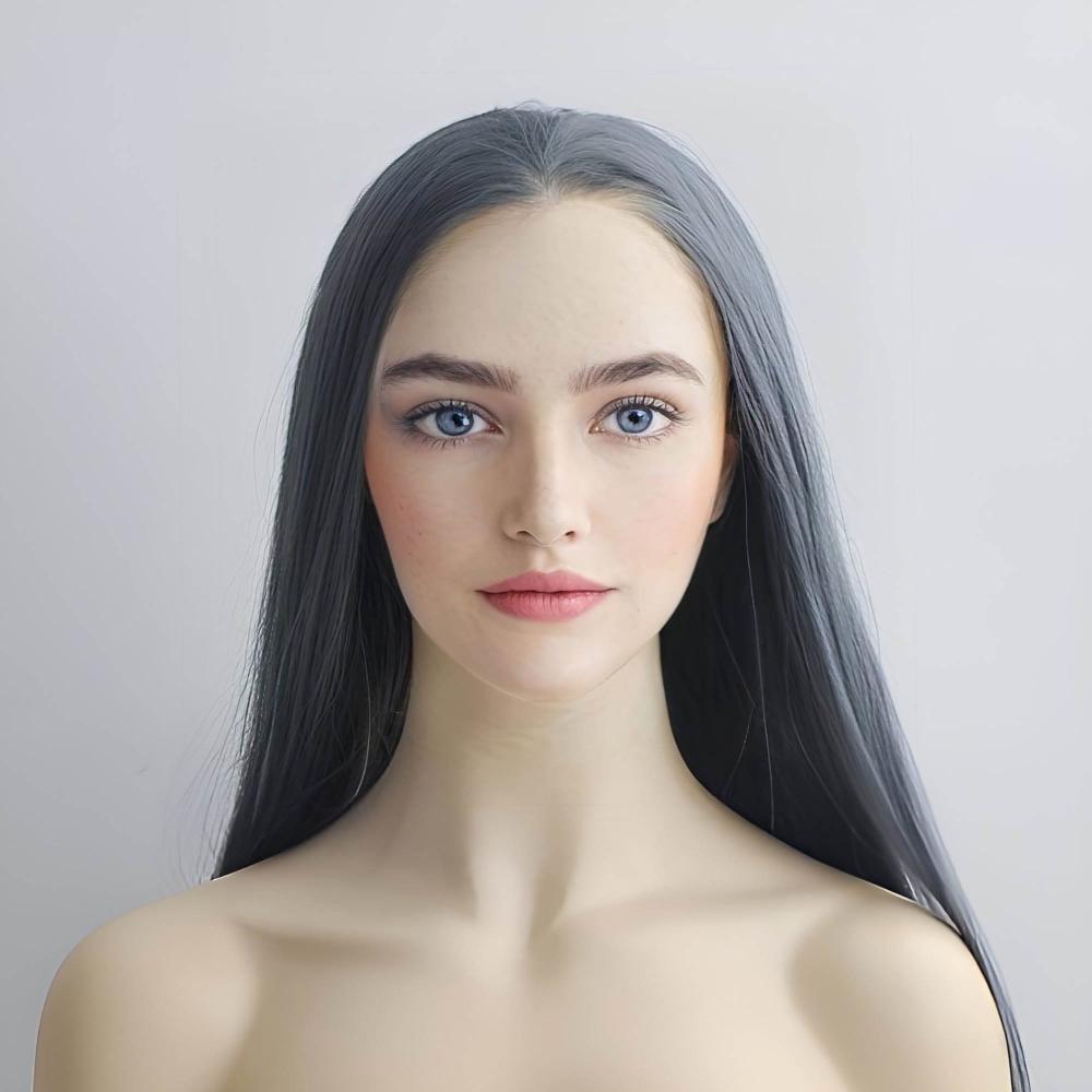 nevermindyrhead Dark Gray Lace Front Wig For Women Long Straight Free Parting Sicked Smooth Natural Looking