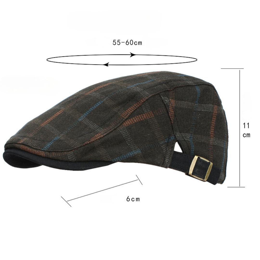 nevermindyrhead Flat Cap For Men Classic Gray Plaid Pattern Cotton Blend Newsboy Driving Hat Ivy Cabbie