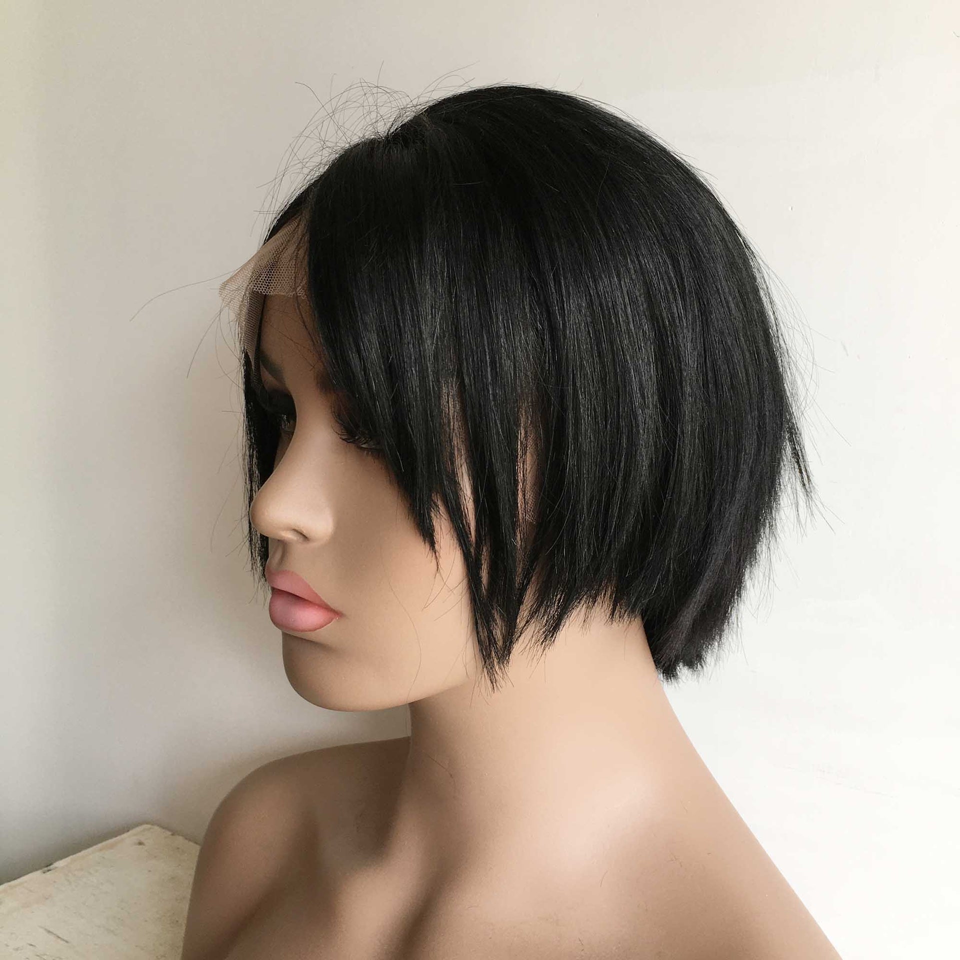 nevermindyrhead Jet Black Human Hair Wig For Women Lace Front Wig 13 X 6