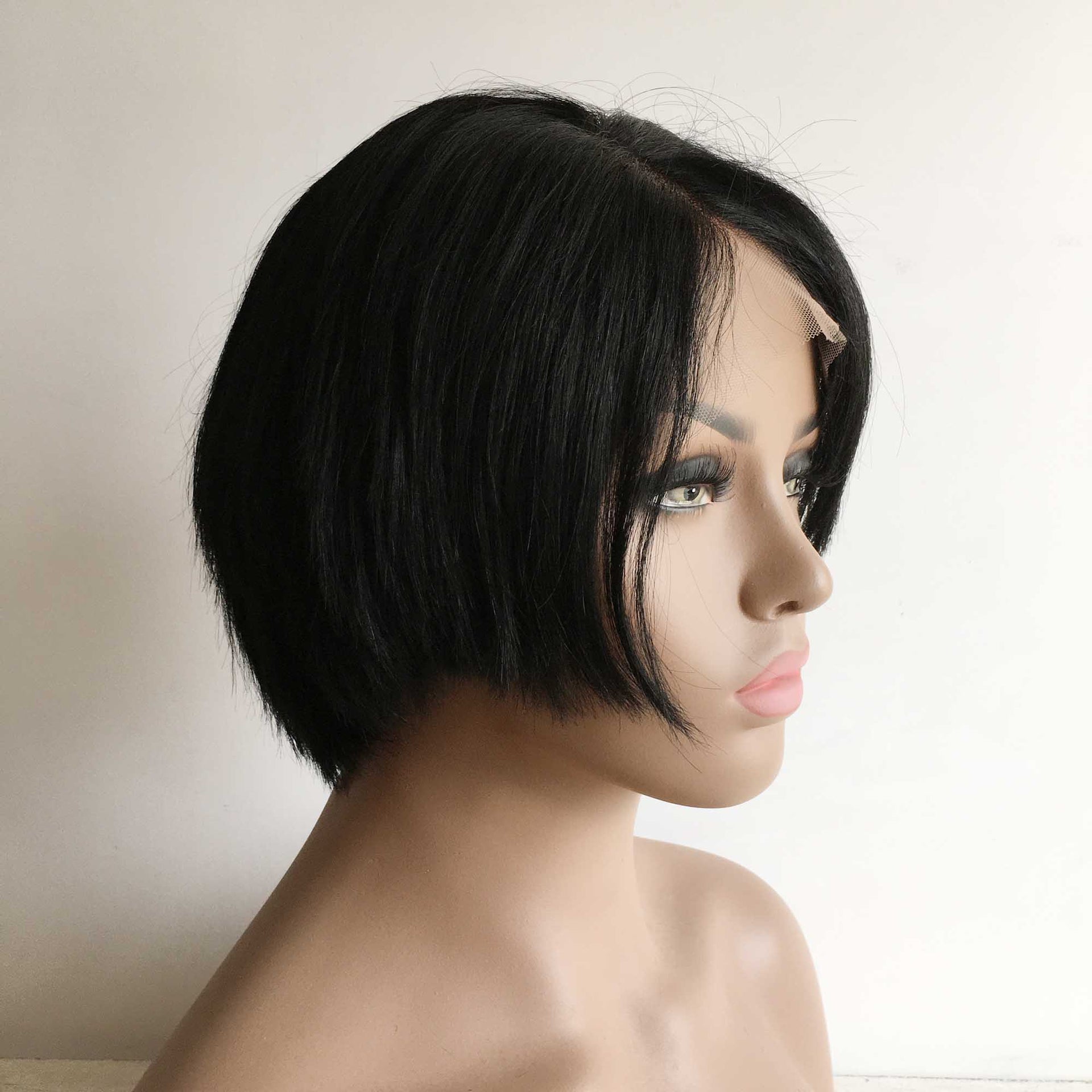 nevermindyrhead Jet Black Human Hair Wig For Women Lace Front Wig 13 X 6