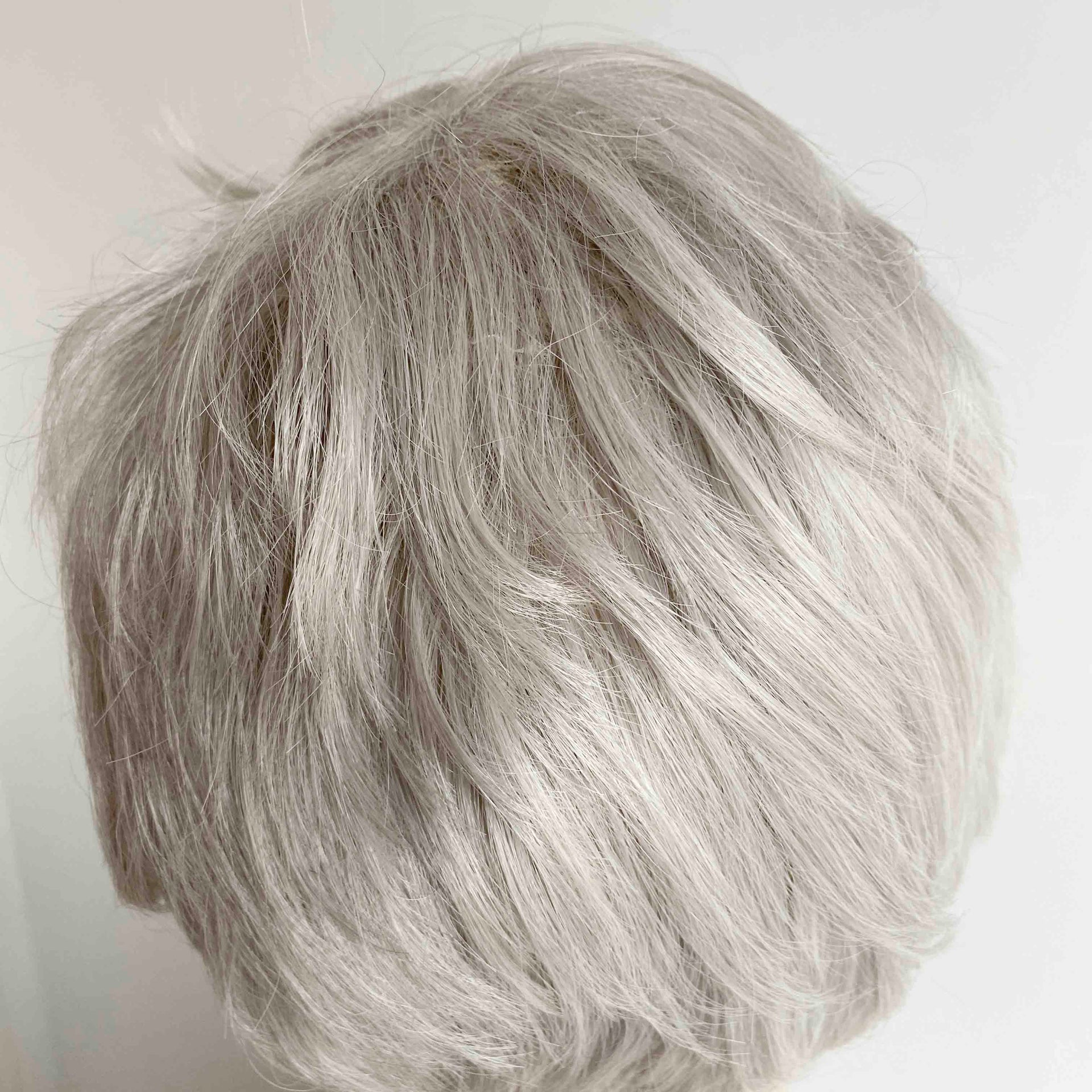 nevermindyrhead Men Gray Silver Wig With Bangs Short Straight Hair For Cosplay Costume Party