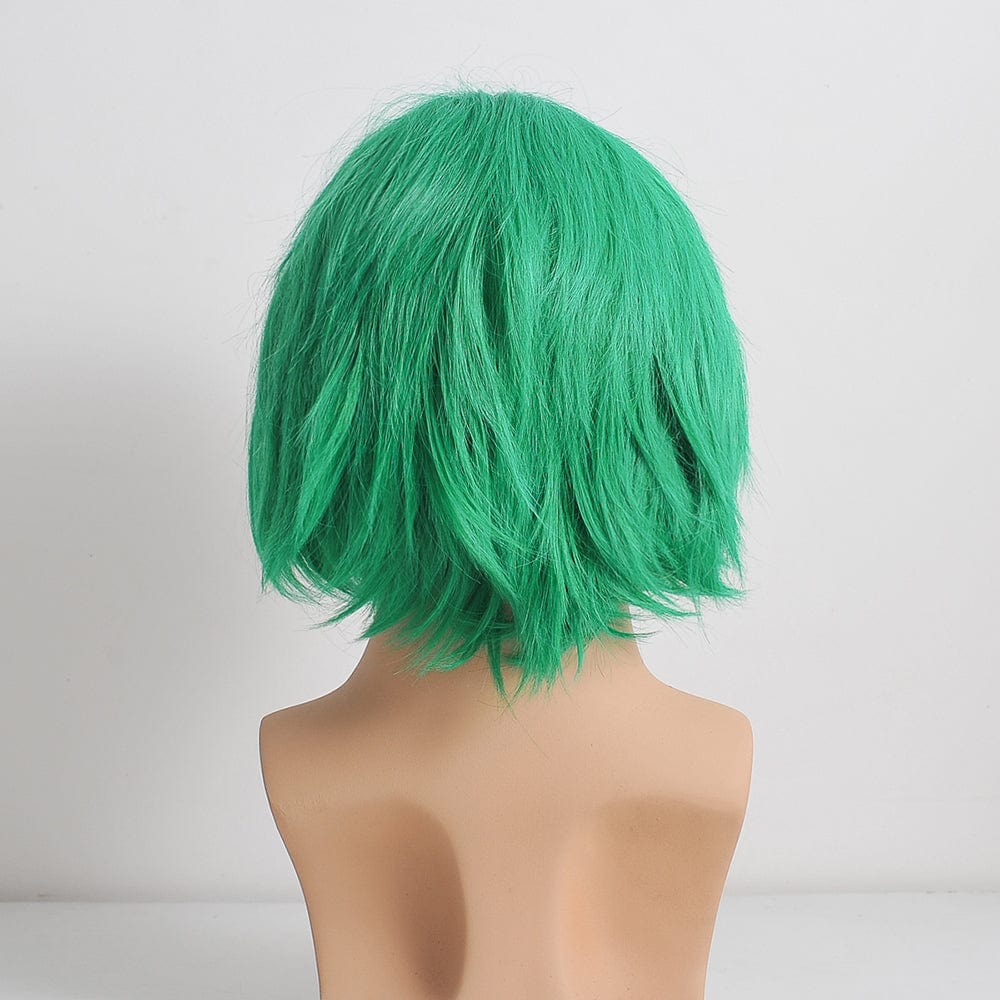 nevermindyrhead Men Green Short Straight Long Bangs Cosplay Anime Wig 3 Colors