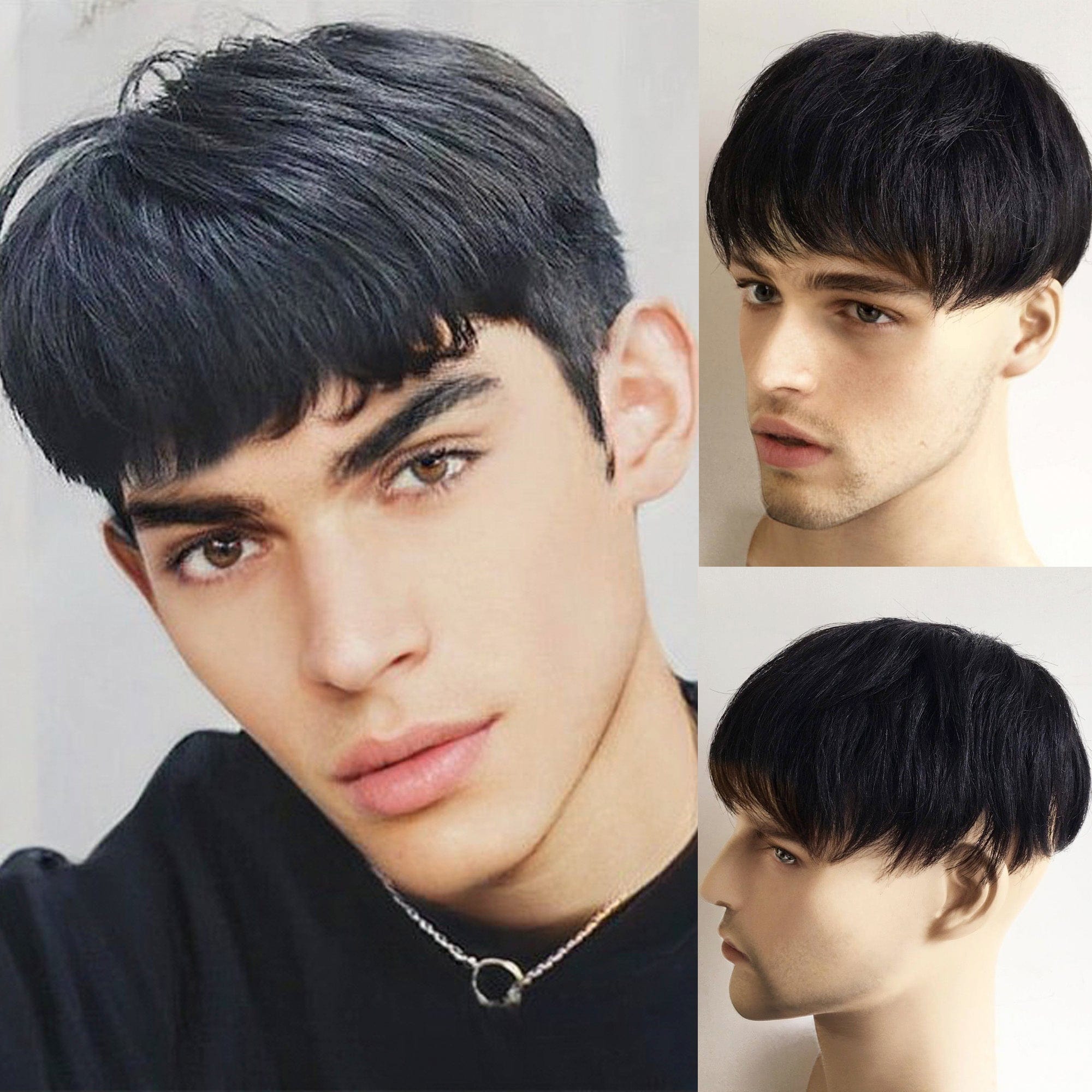 Short Straight Chocolate Brunette Hairstyle for Men