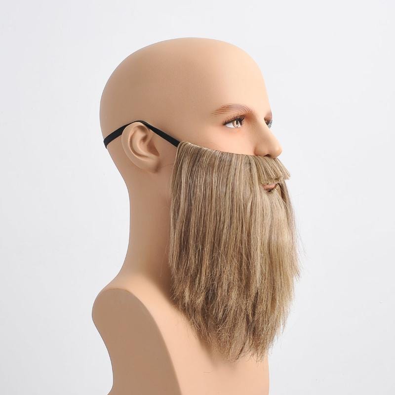 nevermindyrhead Men Ombre Brown Long Wavy Wig & Beard Set Ideal For Hero Fantasy Cosplay