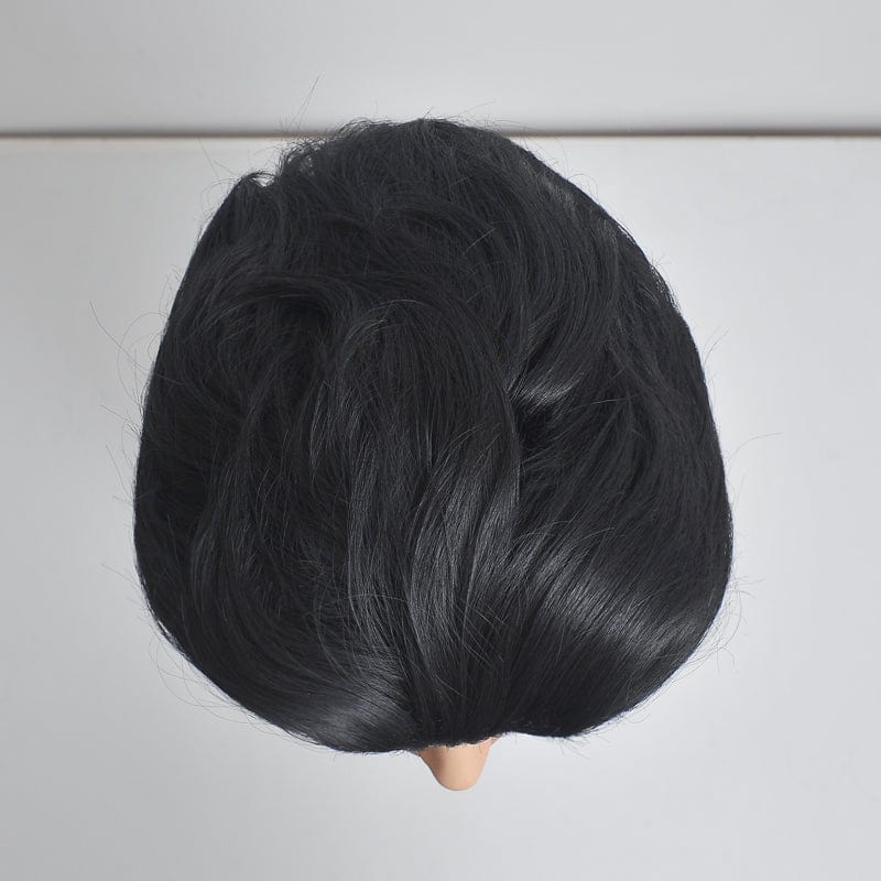 nevermindyrhead Rock Star Elvis Black Wig 50's Slicked Thick Top Hair For Costume Party