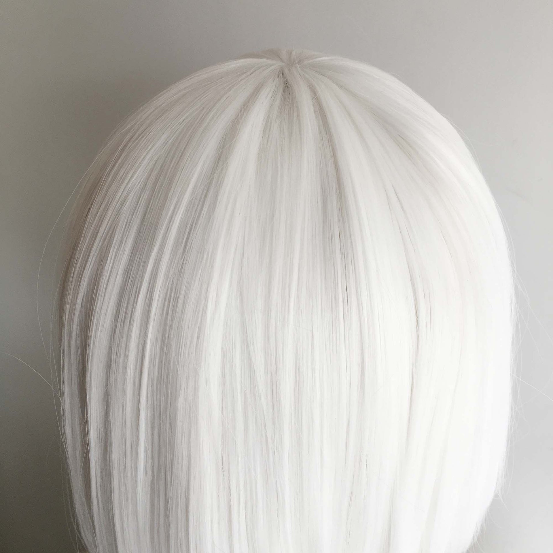 nevermindyrhead Snow White Short Bob Wig For Women Full Bangs Straight Hair Mushroom Head