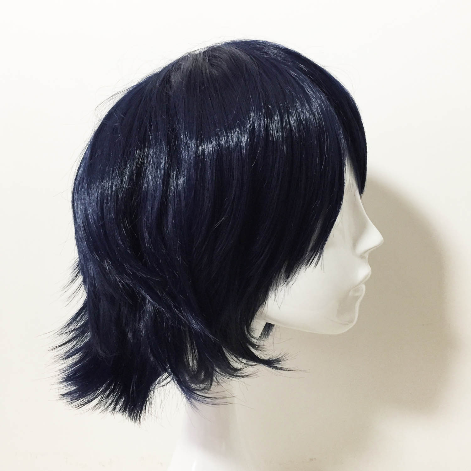 nevermindyrhead Men Navy Short Straight Fringe Bangs Flick Out Cosplay Wig