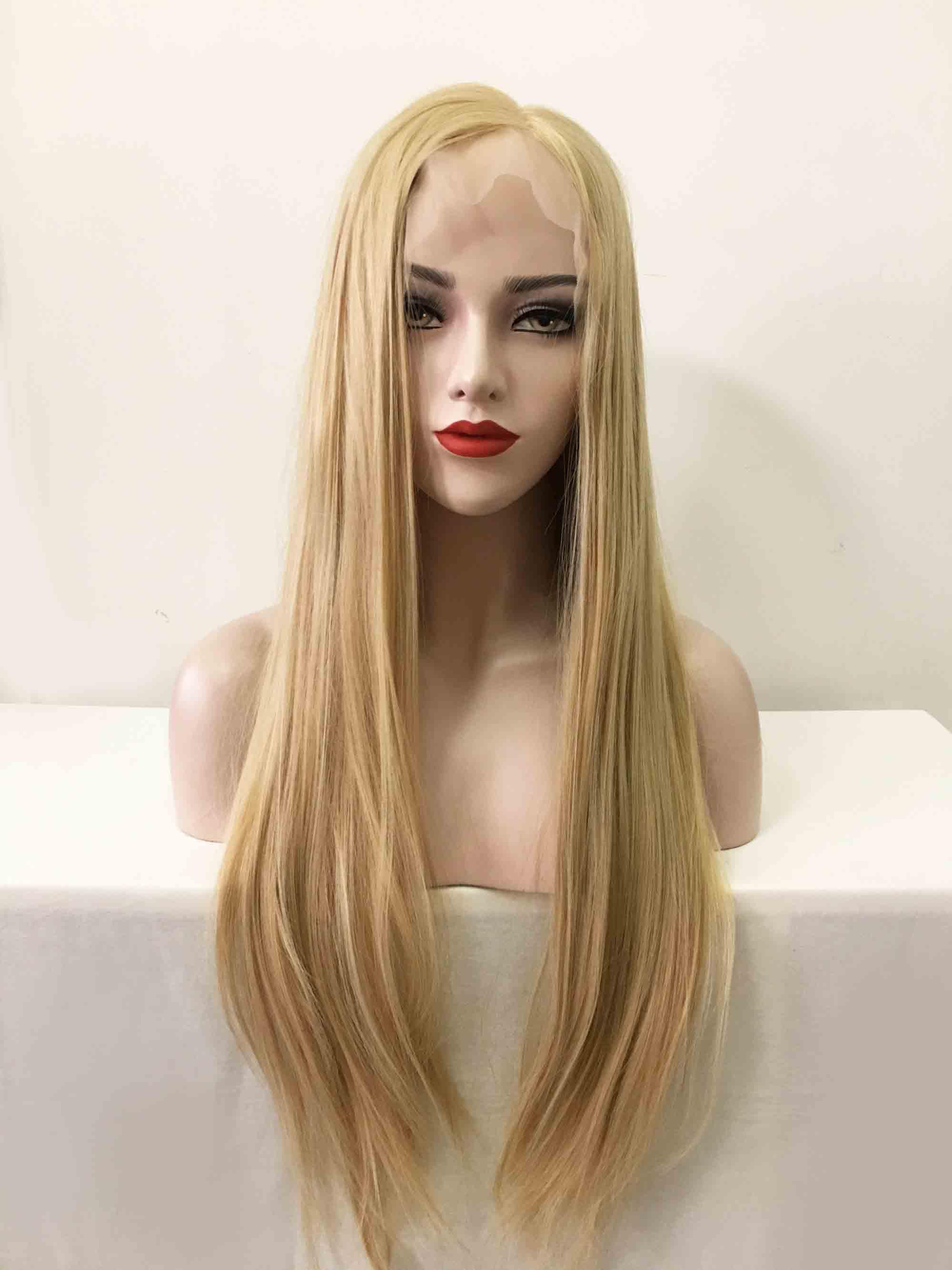 Blonde wig side outlet part