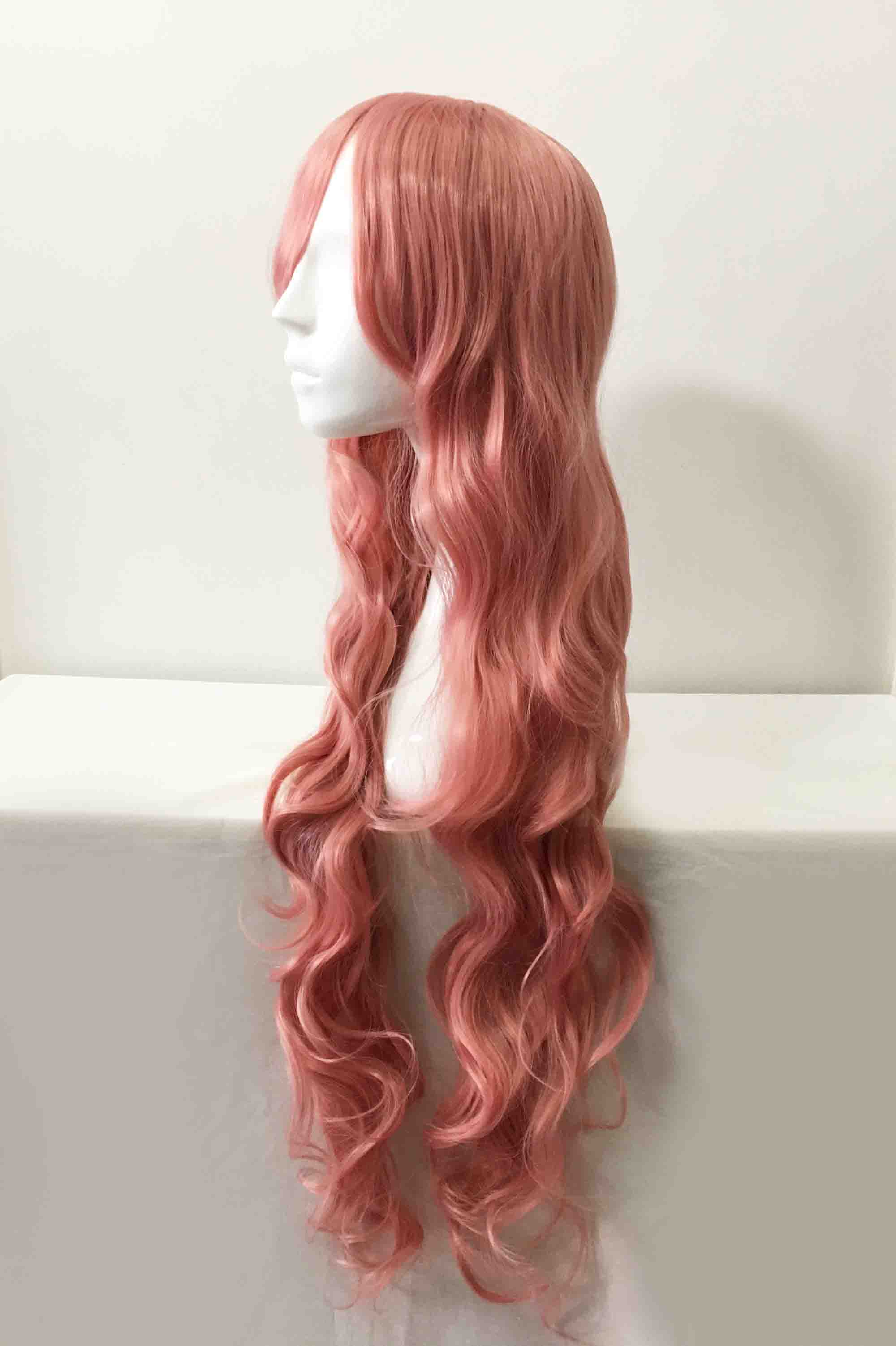 Pink Hair Fashion Anime Wig Hair Long Curly Big Wave Hair Wig Cosplay   Coserz