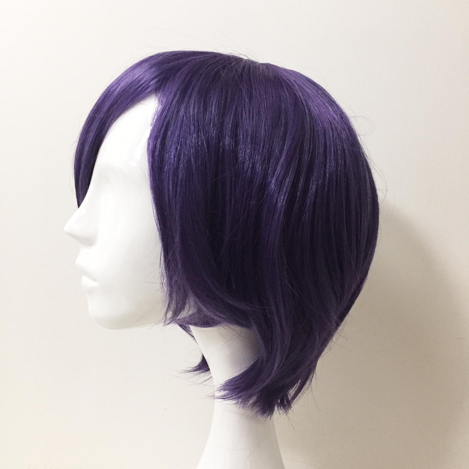 Short dark deals purple wig