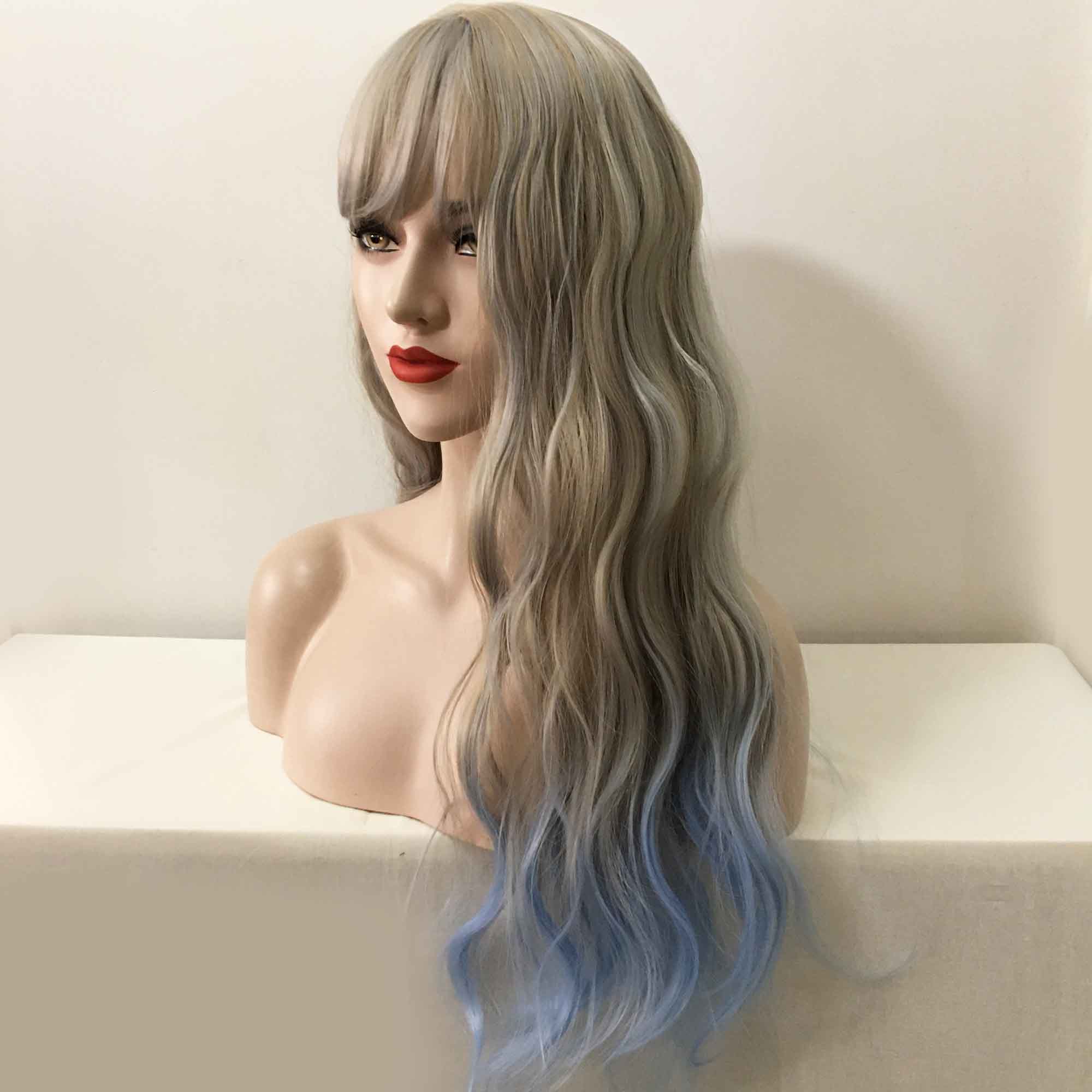 Blue 2024 grey wig