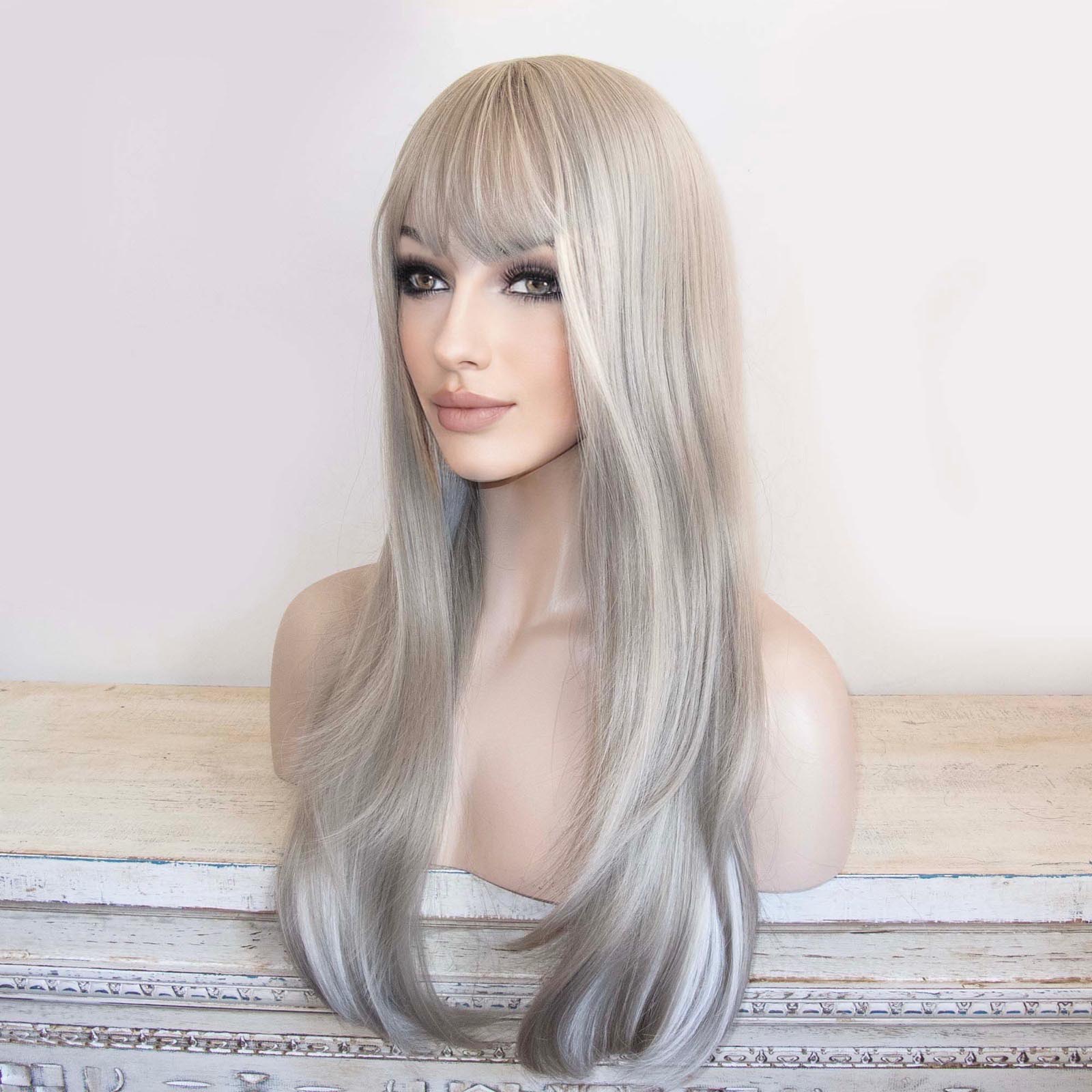 White wig with outlet bangs