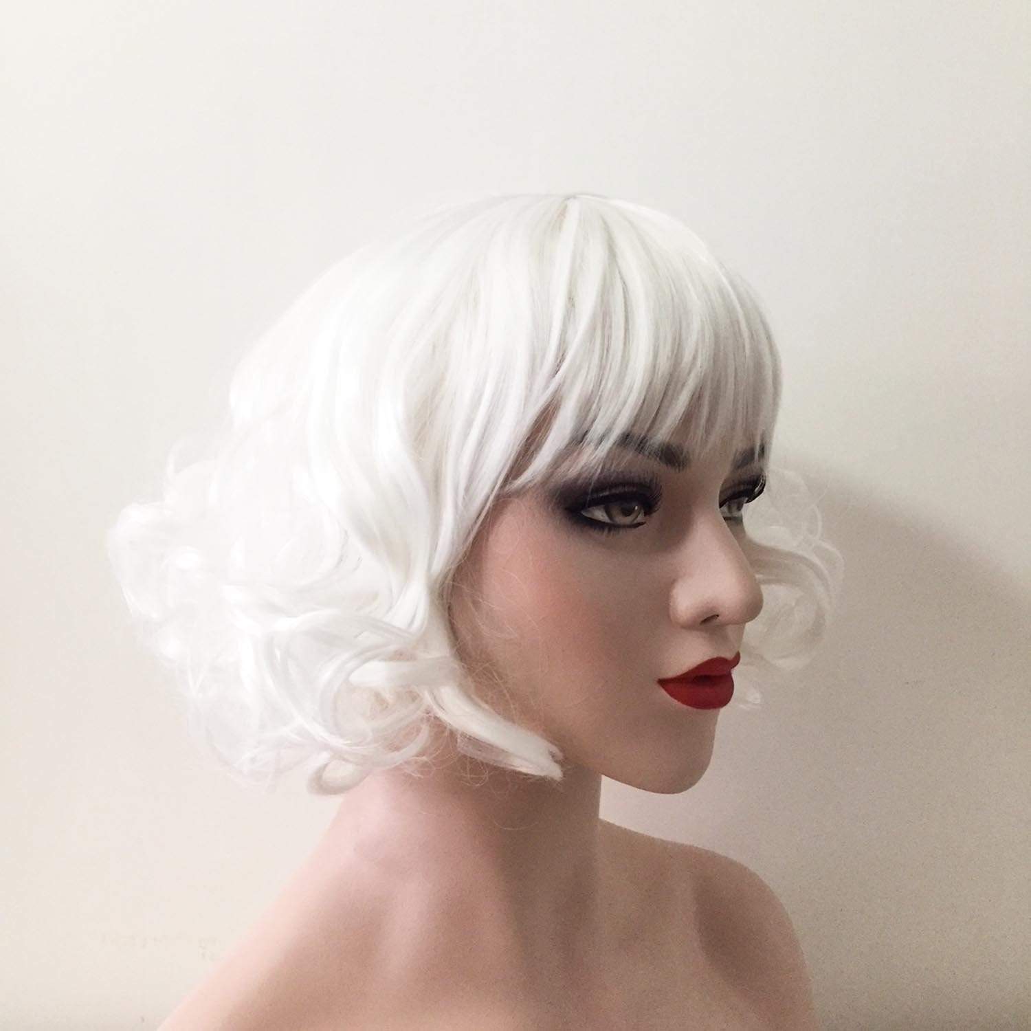 White wig clearance fringe